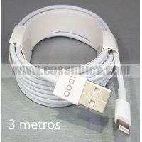 Cable para iphone 5g ORIGINAL 3 metros - 1 AÑO GARANTIA