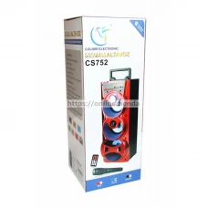 Altavoz torre CS752 con microfono Bluetooth USB pendrive TF card memoria radio